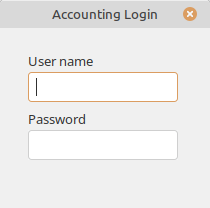 LedgerSL Accounting Login asking for a user name and password